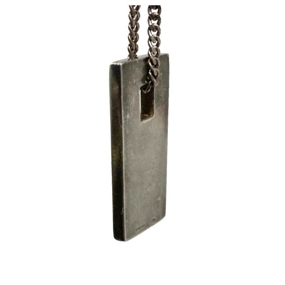 Gucci 925 Silver Bar Plate Necklace - Picture 4 of 7